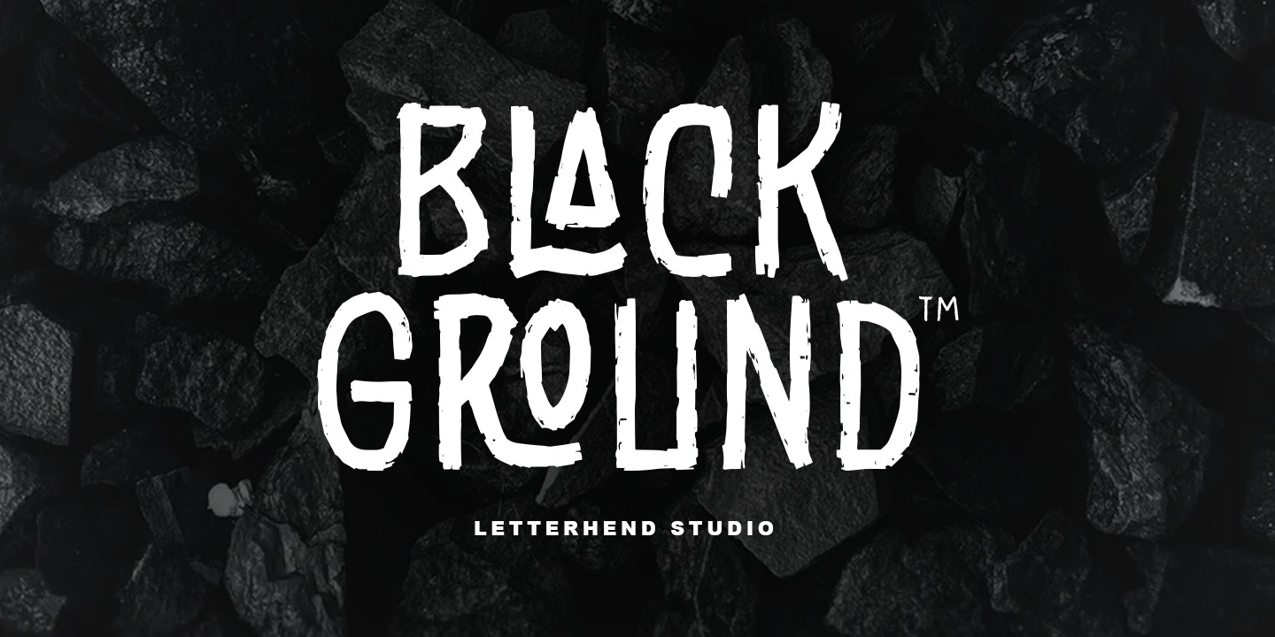 Beispiel einer Black Ground-Schriftart